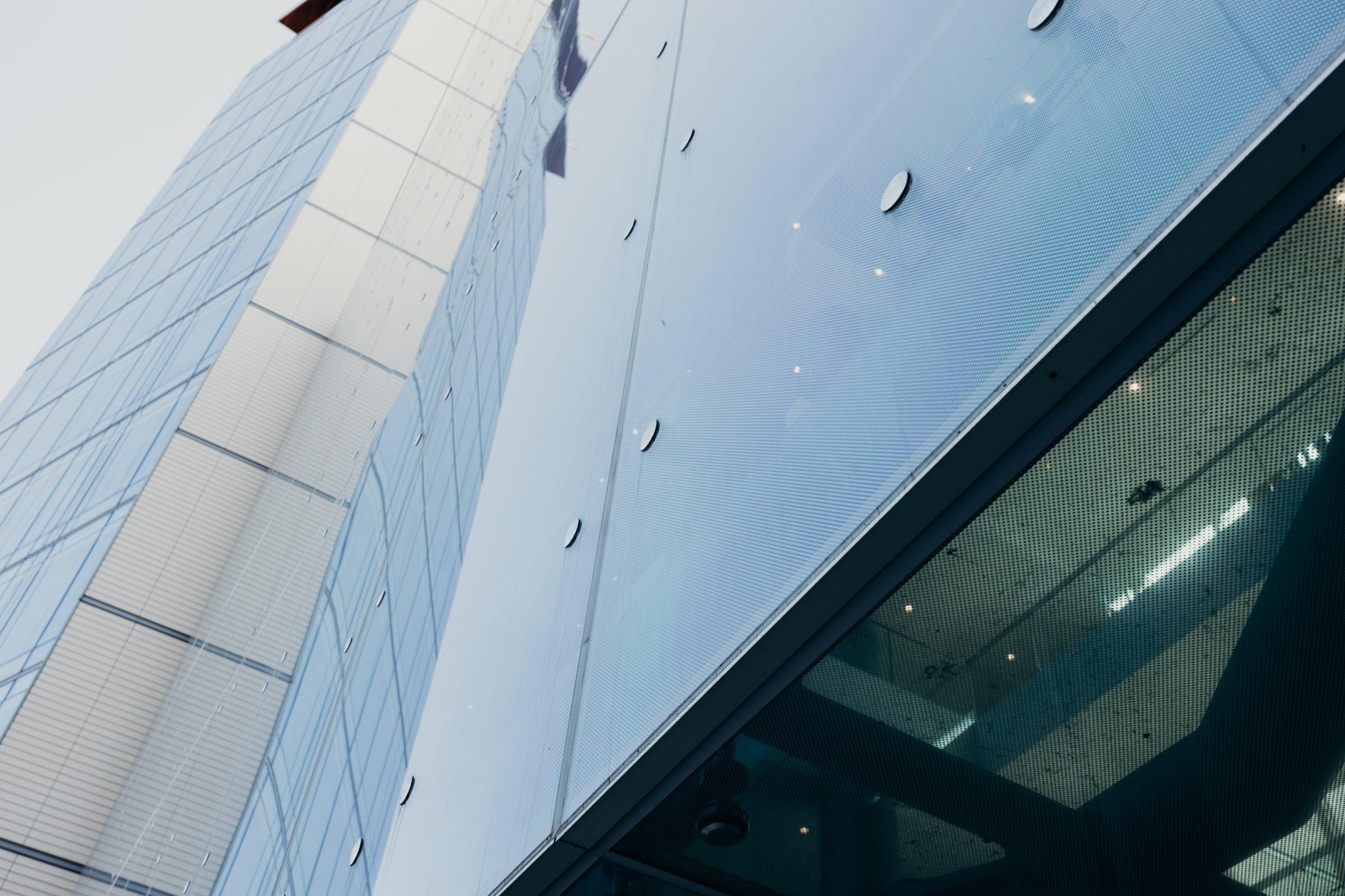 Gateway, a point-supported glass canopy (novum wall system) installed by USGA Inc.